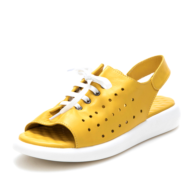 Жёлтые туфли с открытой пяткой из натуральной кожи MYM Exclusive MYM Exclusive