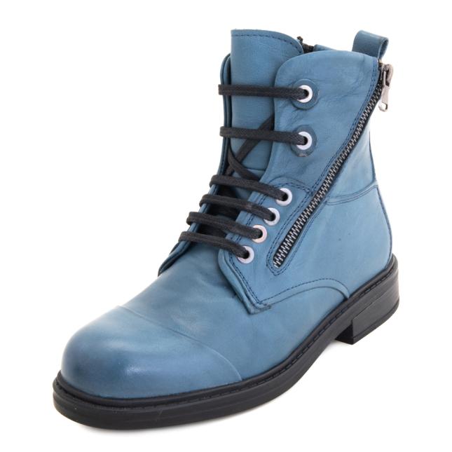 Синие ботинки из натуральной кожи ROVIGO ROVIGO