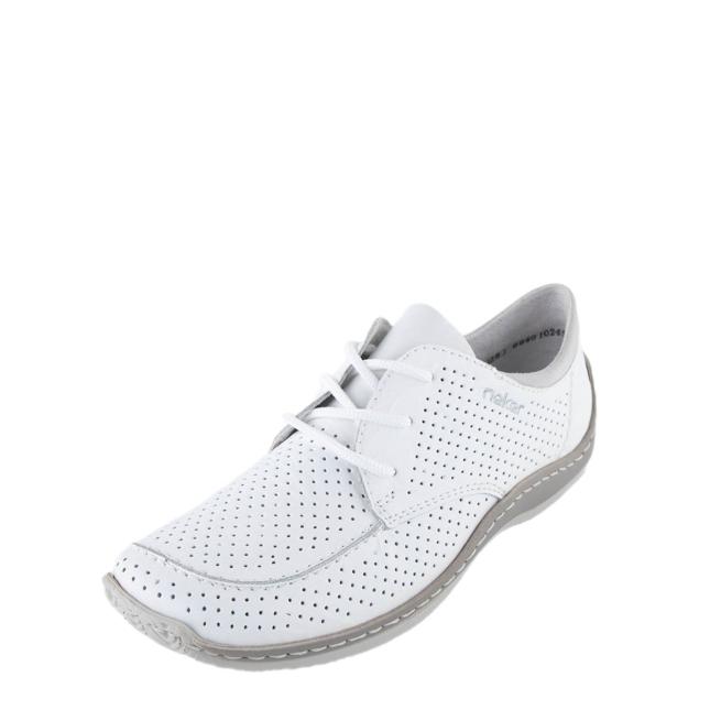 Белые ботинки из натуральной кожи Rieker Rieker