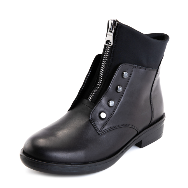 Чёрные ботинки из натуральной кожи Remonte Remonte