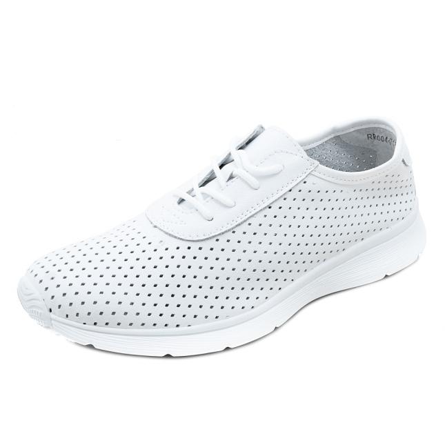 Белые низкие ботинки из натуральной кожи BADEN BADEN