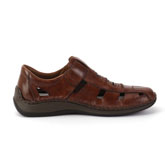 Светло-коричневые сандалии из натуральной кожи RIEKER