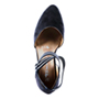 Синие туфли с открытой стопой из натуральной кожи TAMARIS