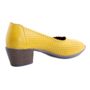 Жёлтые туфли с открытым носом из натуральной кожи Respect Respect
