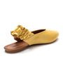 Жёлтые туфли с открытой пяткой из натуральной кожи MYM Exclusive