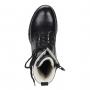 Чёрные высокие ботинки из натуральной кожи RIEKER RIEKER