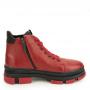 Красные высокие ботинки из натуральной кожи SHOIBERG SHOIBERG