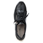 Чёрные низкие кроссовки из натуральной кожи CAPRICE