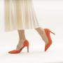 Оранжевые туфли из текстиля Alicantre Alicantre