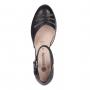 Чёрные туфли с застежкой на лодыжке из натуральной кожи Remonte Remonte