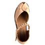 Бежевые туфли с открытой стопой из натуральной кожи wun der SPUR