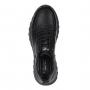 Чёрные кроссовки из натуральной кожи Respect