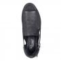 Чёрные туфли с открытой стопой из натуральной кожи Respect